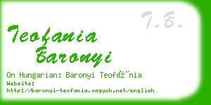 teofania baronyi business card